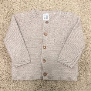 Soft Knit Baby Cardigan - Beige